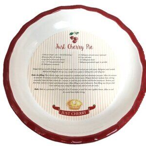 Simply Homemade Pie Quiche Ceramic Dish Just Cherry